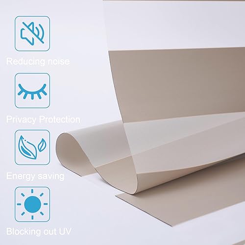Miniatura 2 de Persianas inteligentes de cebra compatibles con Alexa Blackout Motorized Dual Layer Horizontal Window Shades Privacy Light Control disponible para