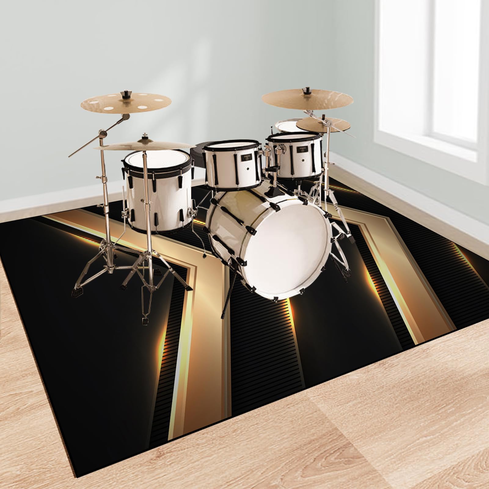 Mata do baterii elektronicznych dźwiękoszczelna mata bębnowa mata ochronna do akcesoriów perkusyjnych instrumenty muzyczne mata podłogowa mata akumulatorowa 140 x 100 cm