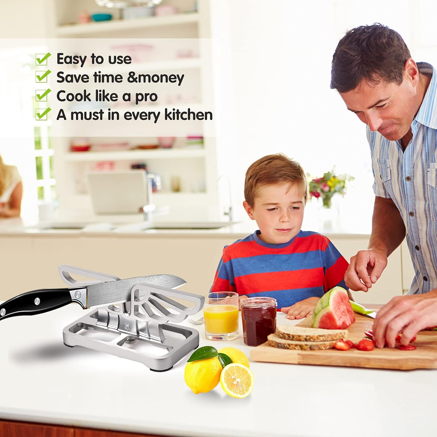 Buy Cowcity Kitchen Knife Sharpener Blade Sharpener Knife Sharpening Tool To Polish Blade Scissors Chef Kitchen Knives Stainless Steel Manual Sharpener With Replaceable Accessories Online In Vietnam B094q3xvps