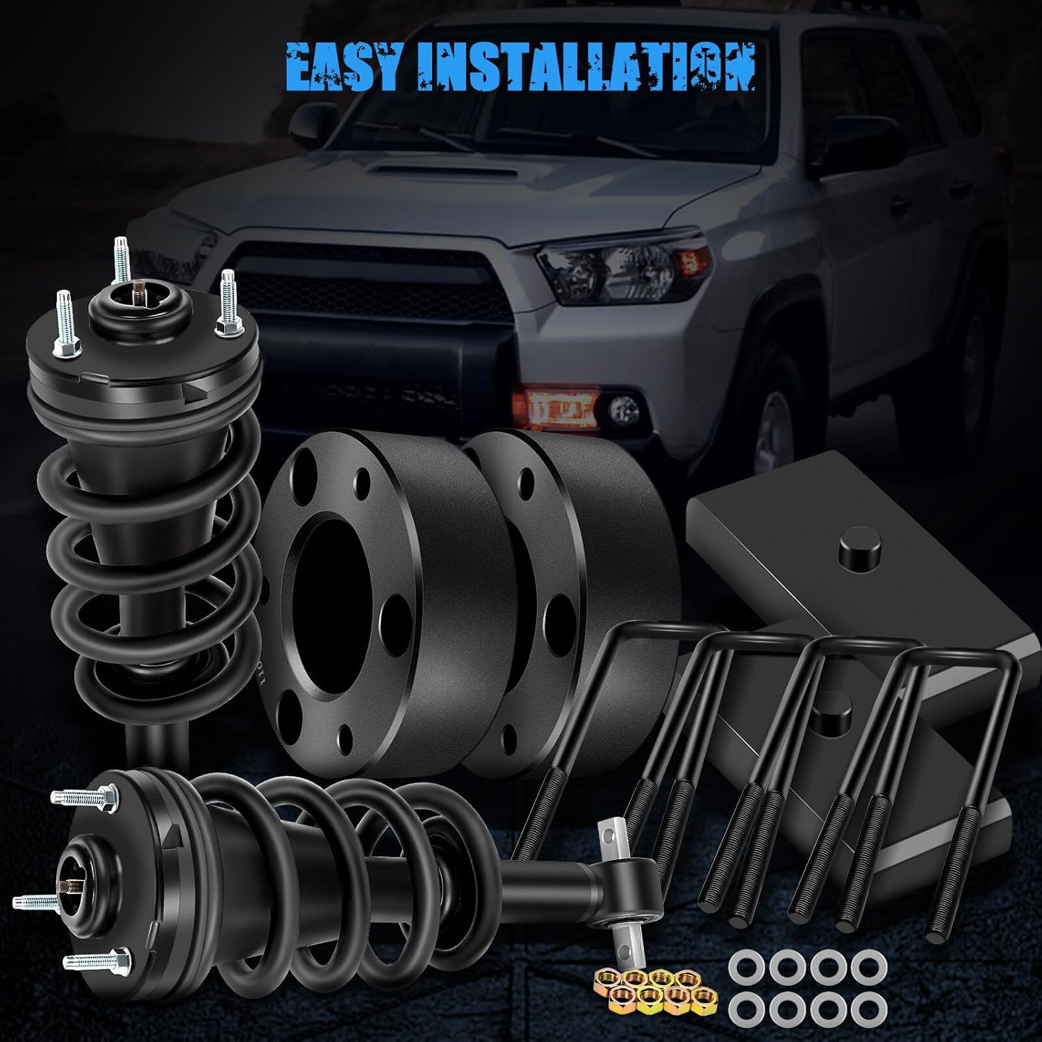 ECCPP 2.5" Front Leveling Lift kit,Front Rear Struts Shock Absorber kit Compatible for Dodge Dakota 1997-2004