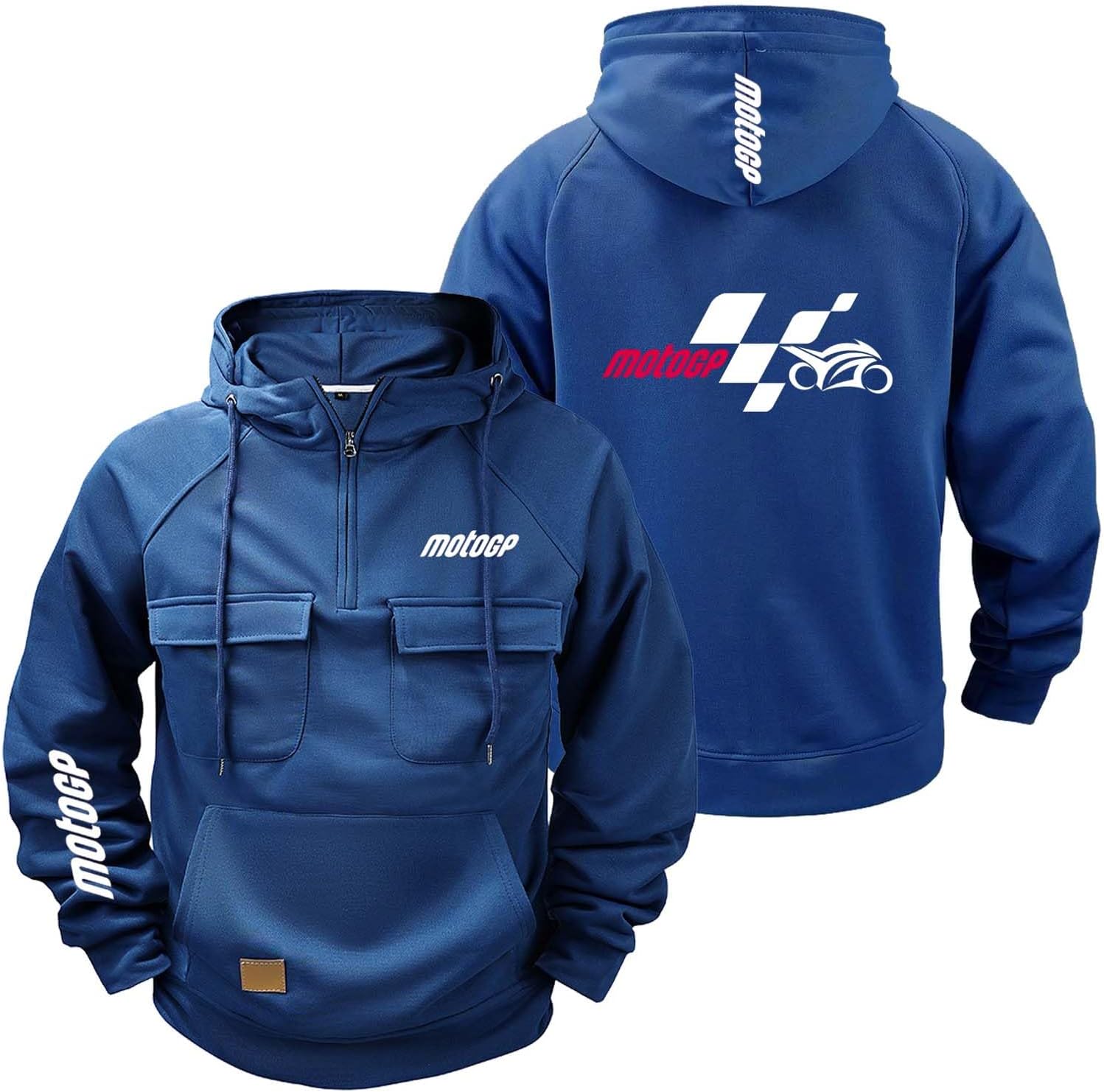 Men's Hoodies Sportswear for M.o.to.G.P Half Zip Jacket Hooded Sweatshirts Pullover Long Sleeve Hoody Plain Outwear Tops Workout Casual Coat