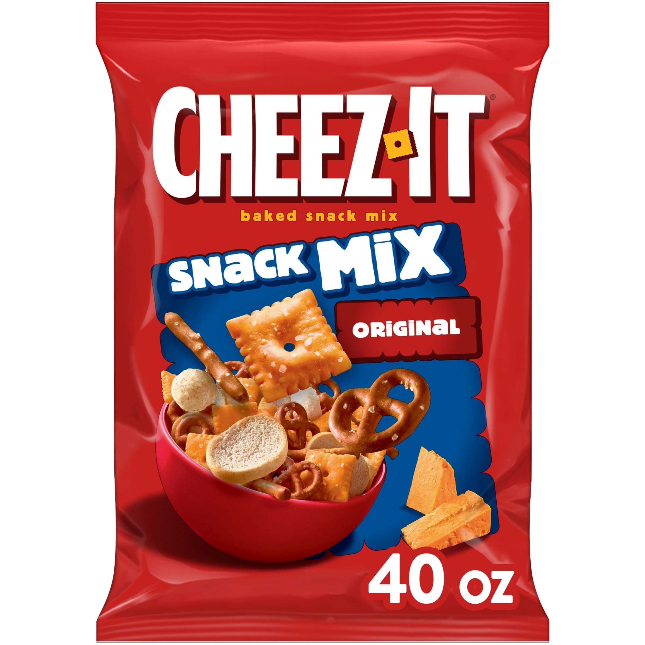 Snack Mix, Lunch Snacks, Office and Kids Snacks, Classic, 40oz Bag (1 Bag)
