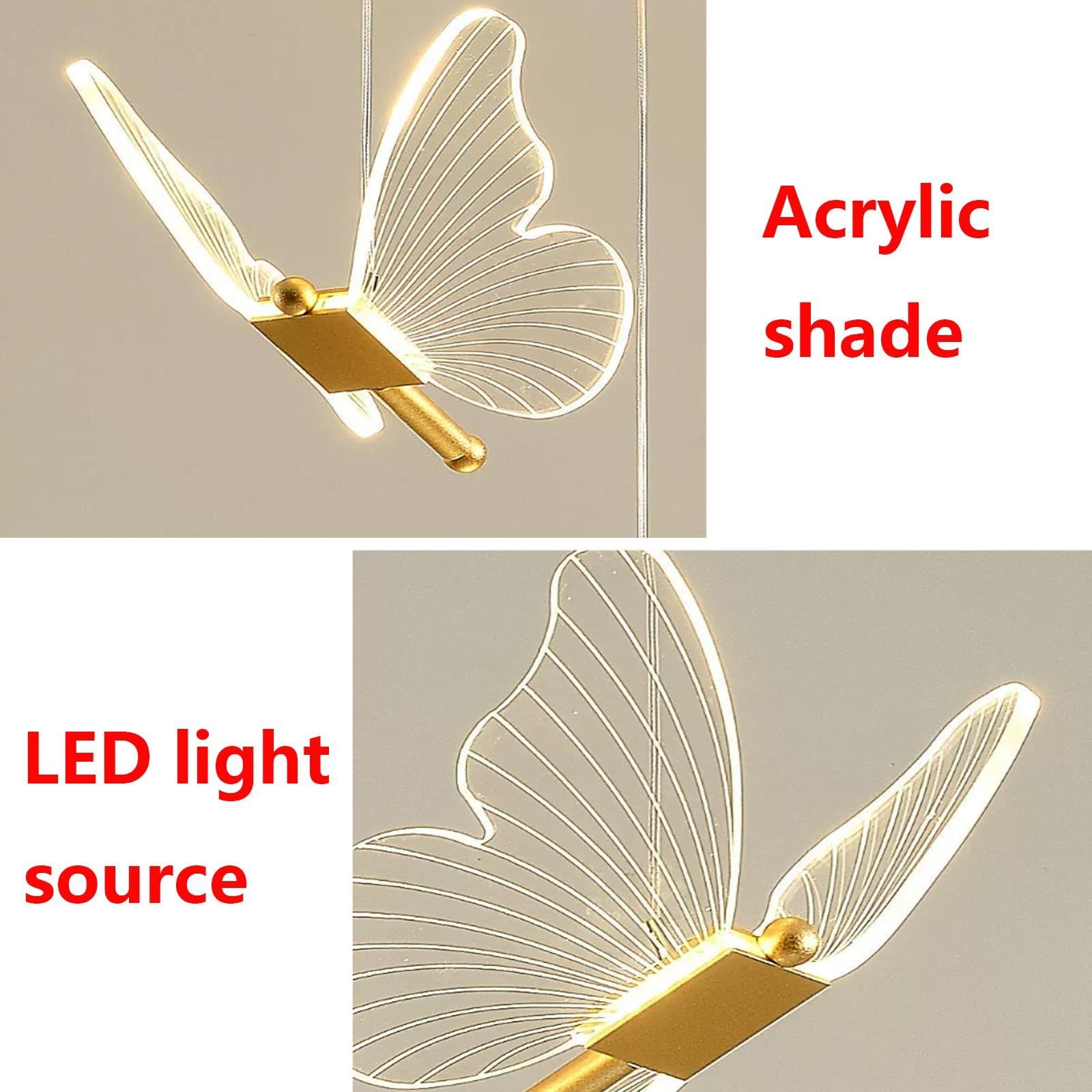 Lampa Wisząca Motyl, Nowoczesna Oświetlenie LED do Wnętrz Domu