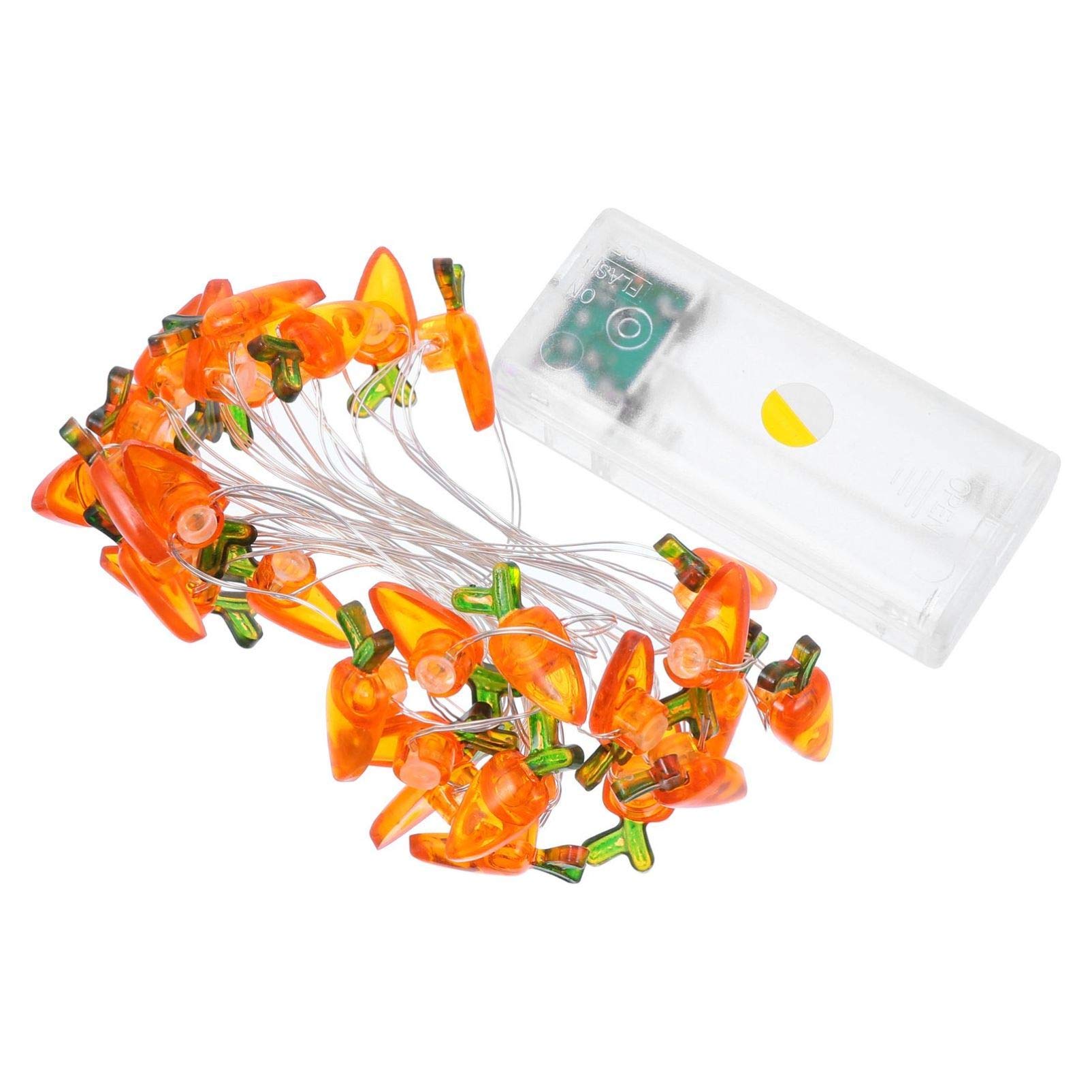 ZSML Carrot String Lights Easter Day Decorations String Lights 30 LEDs Fairy String Lights for Birthday Wedding Party Indoor Outdoor Home Bedroom Decor Without Battery