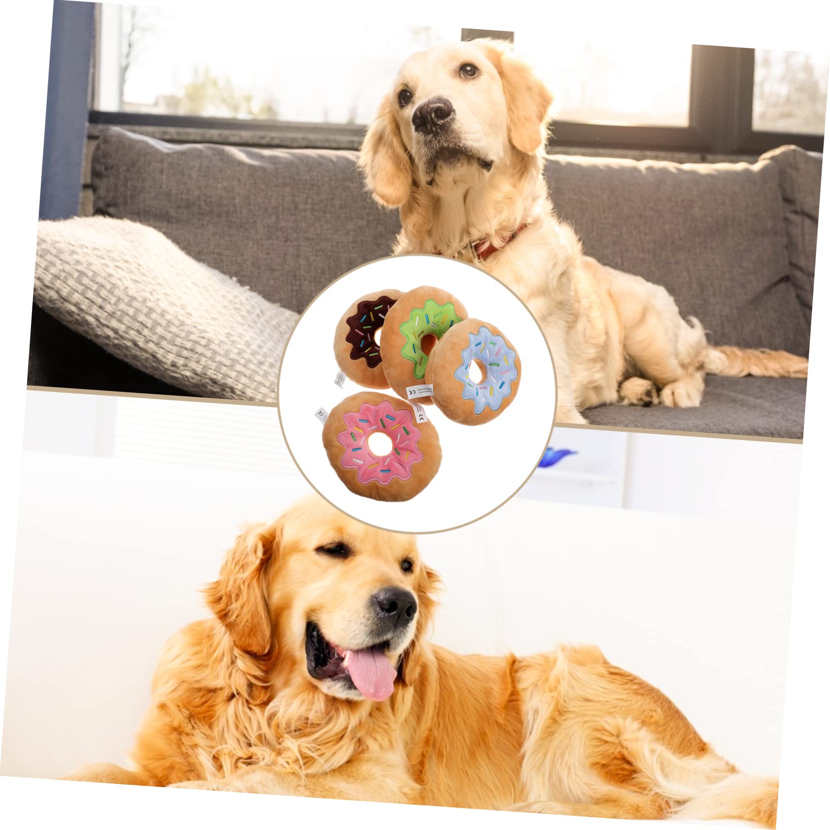 UPKOCH 4 Giocattoli da Masticare per Peluche Squeaky Sound Giocattoli Interattivi per per Intrattenimento e Abitudini Masticazione