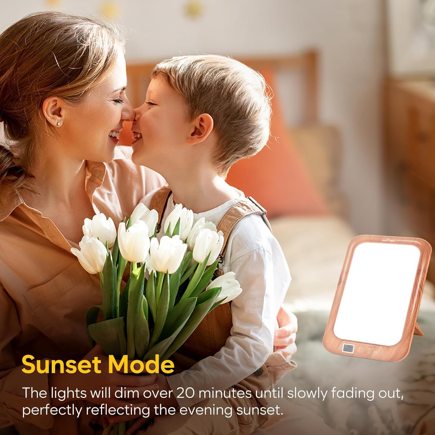 LED Tageslichtlampe 10000 Lux Lichttherapielampe mit 3 Farbtemperaturen Touch Dimmen Sonnen Lampe Timerfunktion Daylight Lampe Memoryfunktion Tageslicht UV-freie LED Lichttherapieleuchte Innen