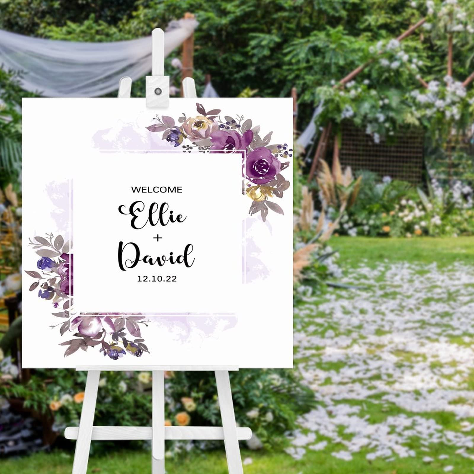 Panneau de mariage en bois personnalisé pour célébrer votre amour avec vos proches