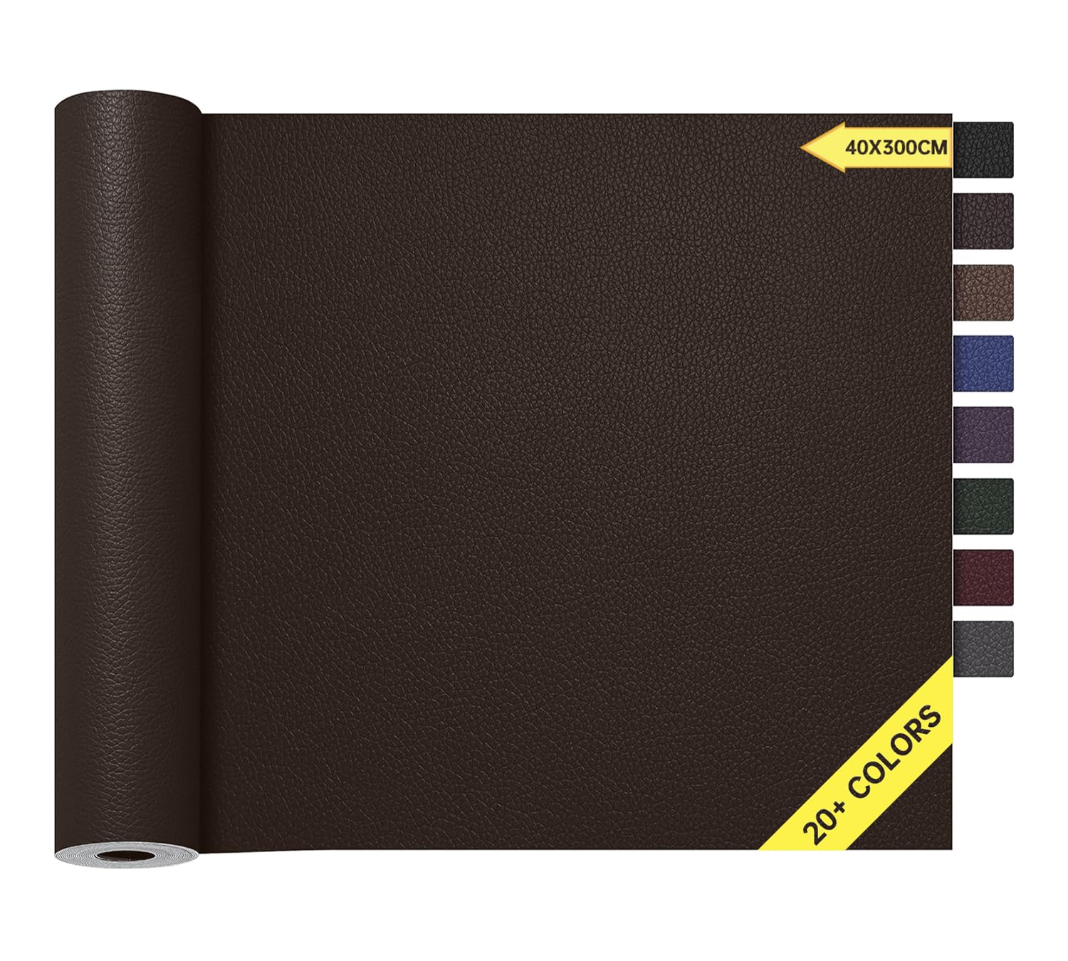Patch De Réparation En Simili Cuir Autocollant 40x300CM - Bande Réparation Canapé Voiture Vestes Noir Beige