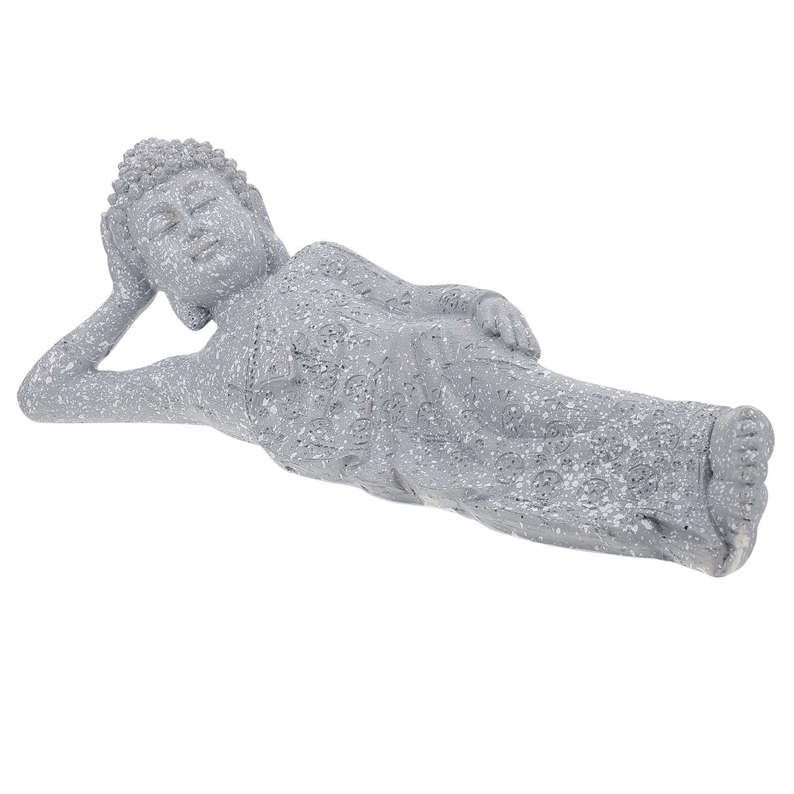 Estatua de Estilo Retro de Buda y Práctica de Resina Elegante Tacto Cómodo y Diseño Sagrado para Decoración de Hogar y Hoteles
