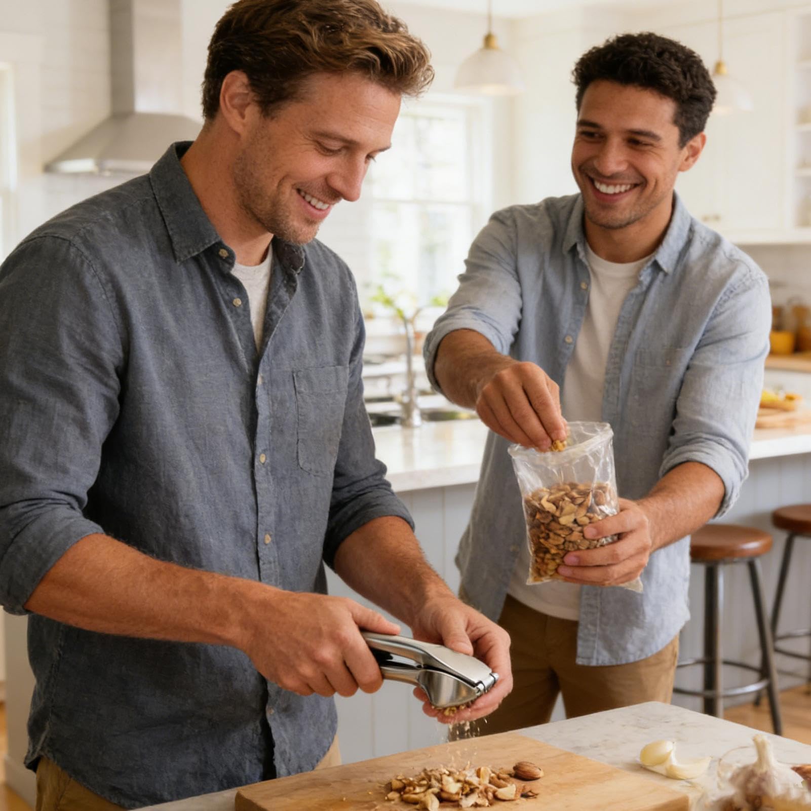 Generico Knoblauchpresse | Einfach zu zerkleinern, rostfrei, sicher in der Spülmaschine, Küchenutensilien zum Zerkleinern von Knoblauch – für Kartoffeln, Mahlzeiten, Küche, Wohnung, Restaurant