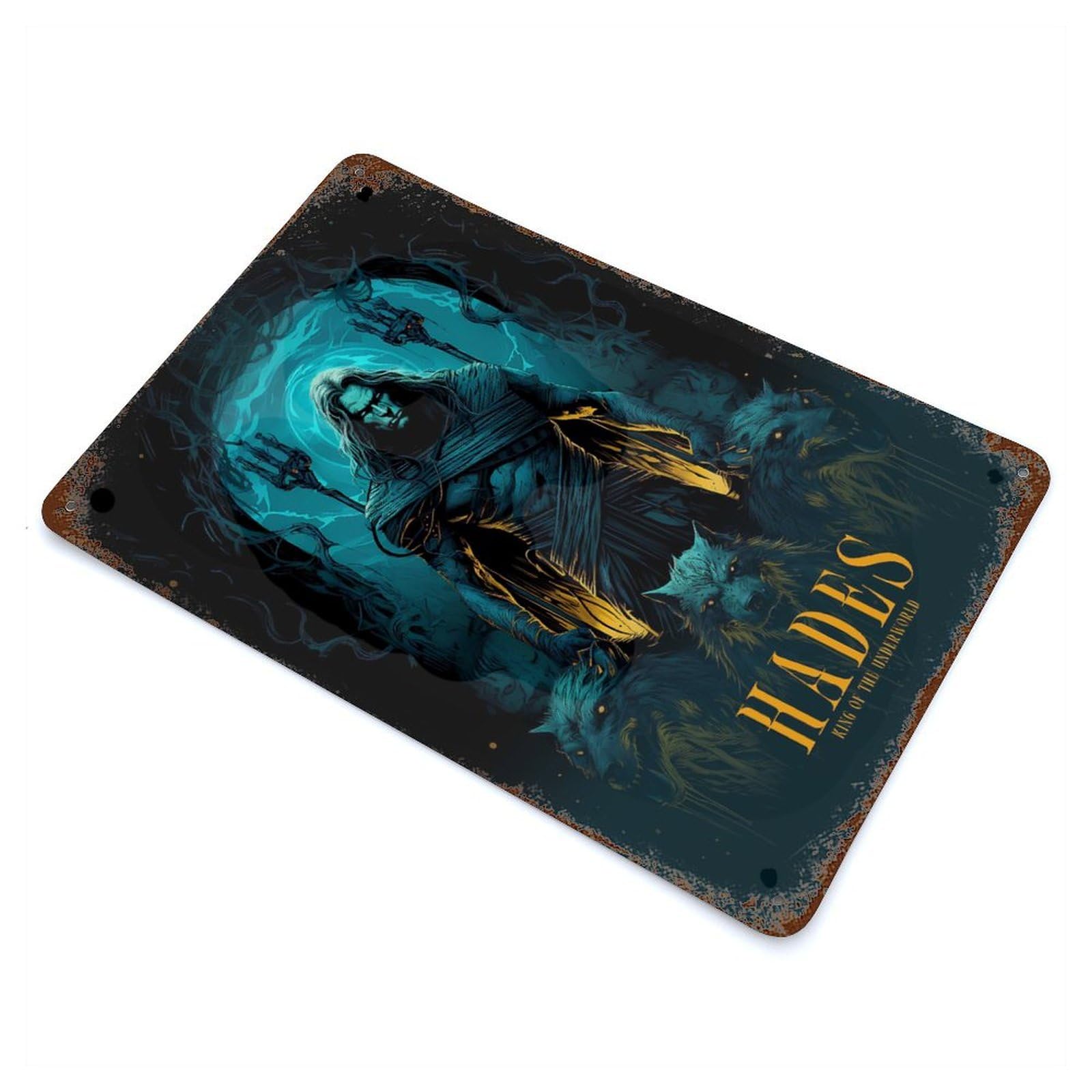 Hades Retro Metal Sign 11.8"x7.9", Classic Wall Plaque for Garage, Pub Or Kitchen