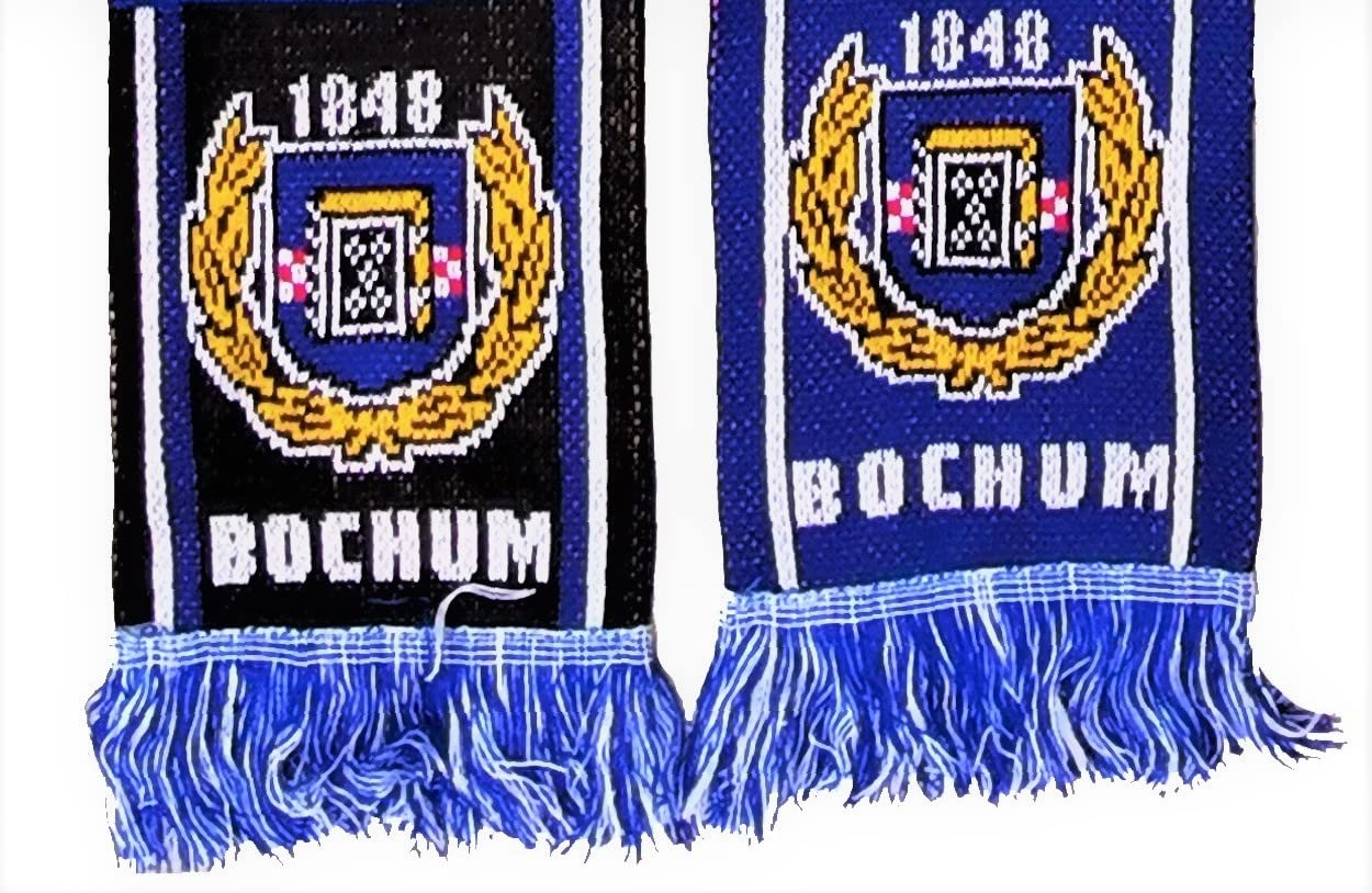 Bochum scarf (skyline, stadium), football scarf, cult scarf, souvenir scarf, Bochum fan item, Blue, White, 145 - Image 4