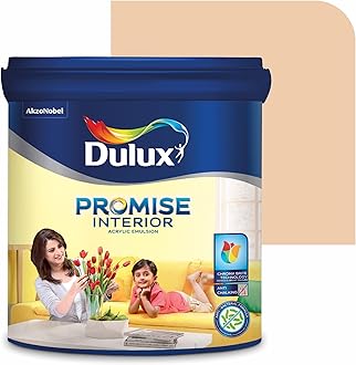 Dulux Promise Interior Emulsion Paint (1L, Orange Pekoe) | Brighter & Longer-Lasting Colors | Rich Finish | Chroma Brite Technology | Anti-Chalk | Water-Based Acrylic Paint
