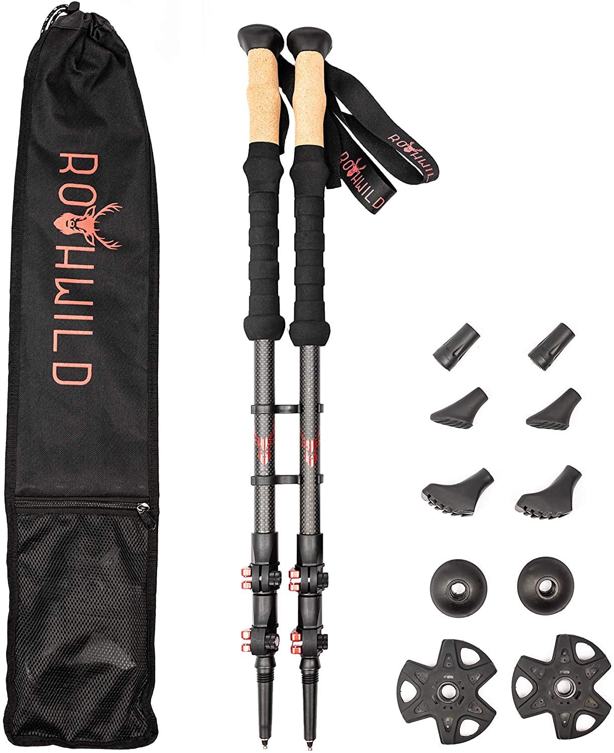 【シャフト素材タイプ:アルミニウム】Rothwild ドイツ産 トレッキングポー Amazon | Rothwild トレッキングポール 軽量 カーボン 登山 ストック