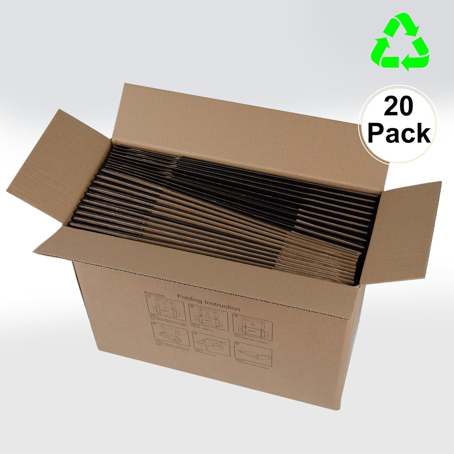 12x9x4 Inches Shipping Boxes Pack of 20, Packaging Corrugated Cardboard Mailer Boxes for Small Bussiness, Black