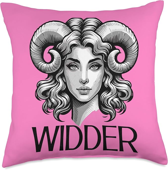Astrological Sign Aries Birthday March April Ascendant Throw Pillow