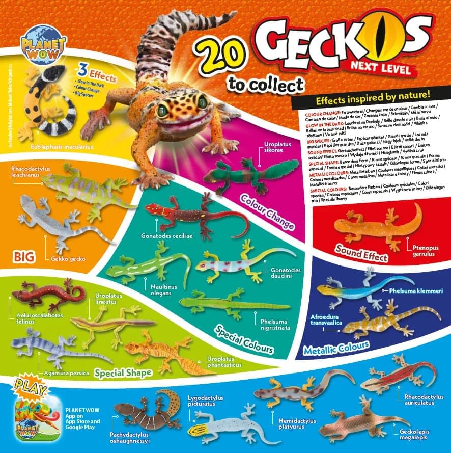 Geckos Next Level Sammelserie Planet Wow Display - alle 20 Figuren garantiert