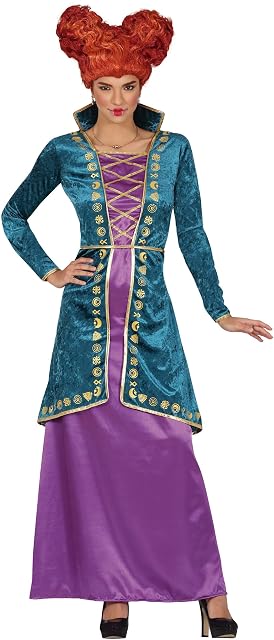 Foto 2 de 6 de FIESTAS GUIRCA Disfraz de Hermana Bruja Mágica para Mujer - Vestido Morado y Turquesa