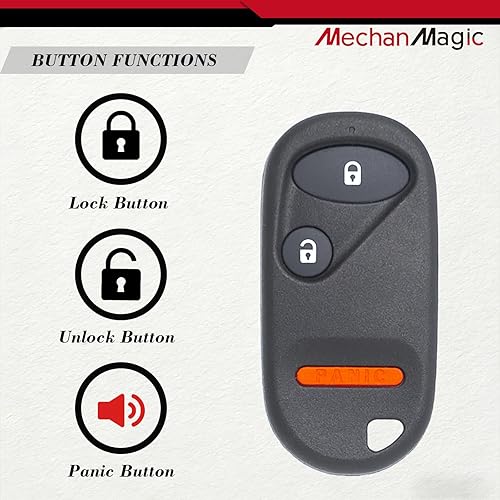 Miniatura 5 de MechanMagic Llavero de repuesto para control remoto se ajusta para Honda Civic EX LX DX 2001 2002 2003 2004 2005 / Honda Pilot 2003 2004 2005 2006