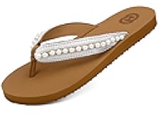 Womens Two-Tone Flip Flops with Arch Support Comfort Beach Thong Sandals Indoor Outdoor