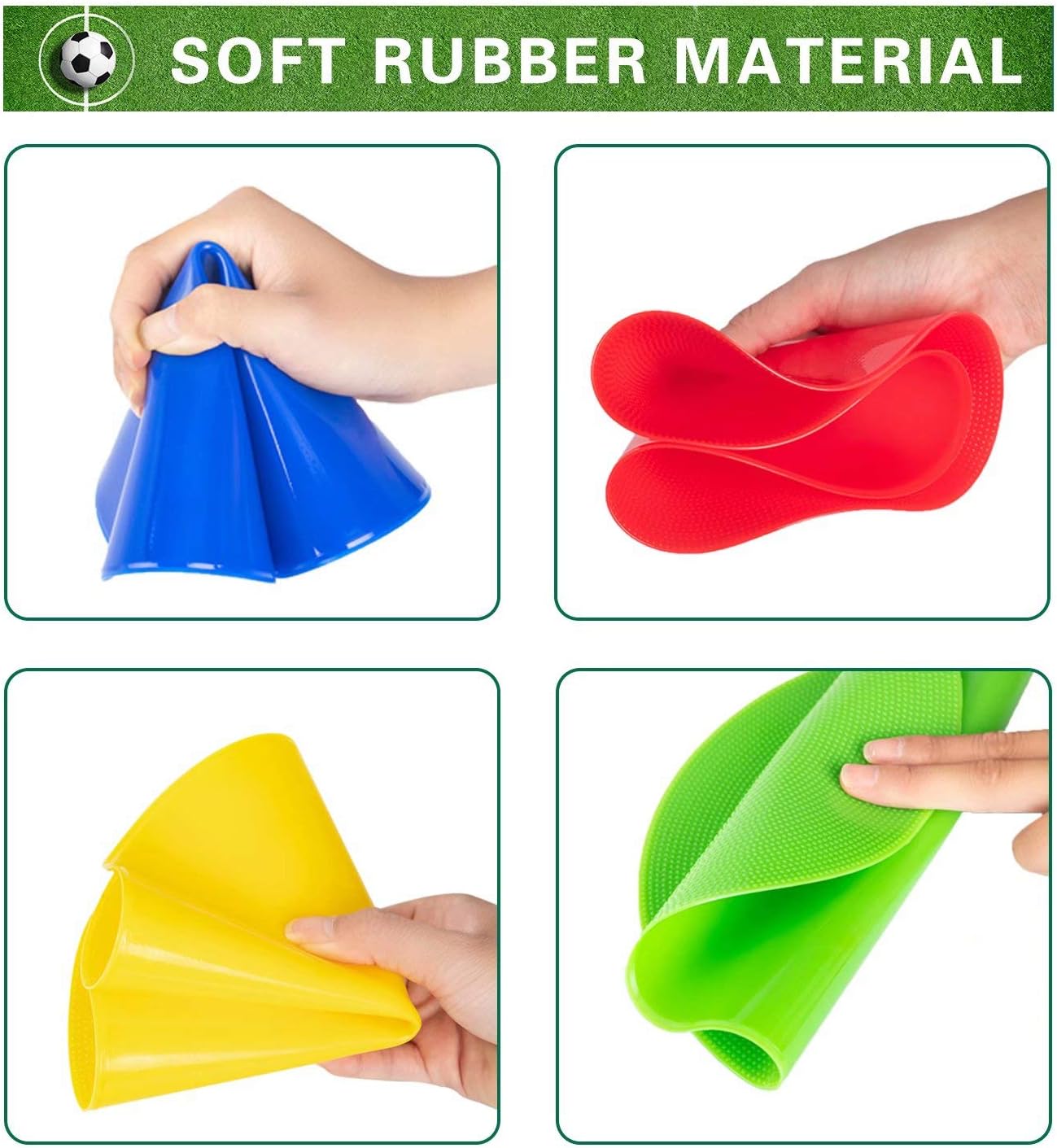 Spot Markers 9 Inch 10 Inch Non-Slip Rubber Agility Markers for Football, Basketball Training Markers, Dance Practice and Drills with Flat Cones Points : Sports & Outdoors