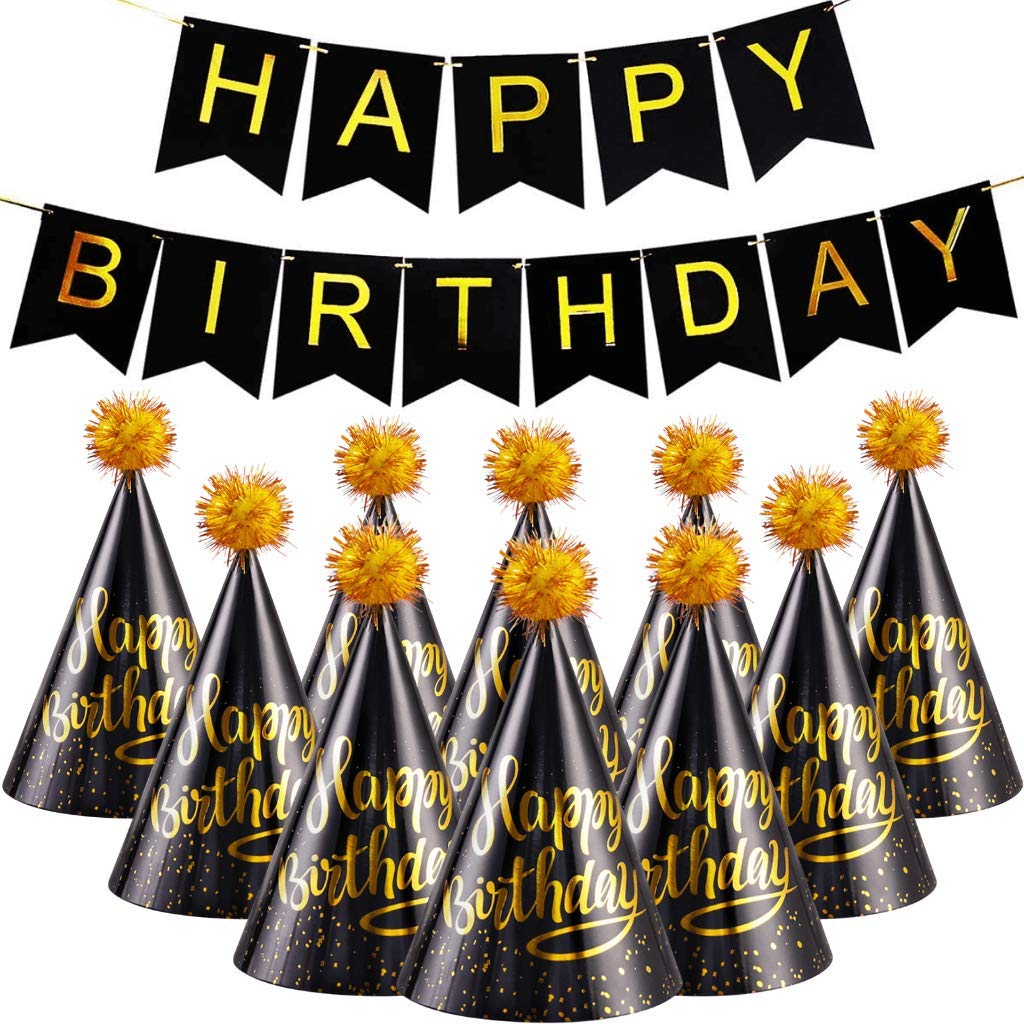 Buy Birthday Party Hats & Happy Birthday Banner Fun Celebration Kit