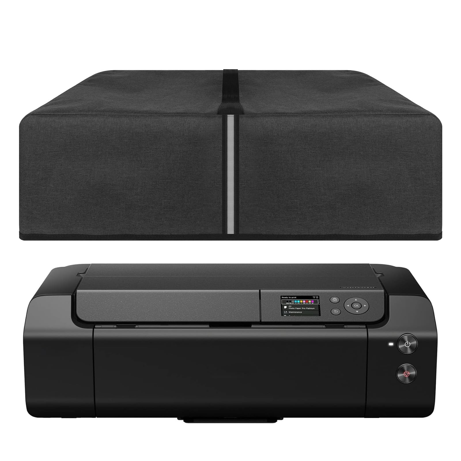 Copertura antipolvere per stampante, compatibile con stampanti Canon imagePROGRAF Pro-300 o Canon Pixma Pro-200, in tessuto resistente agli schizzi, facile da pulire e riporre, grigio scuro