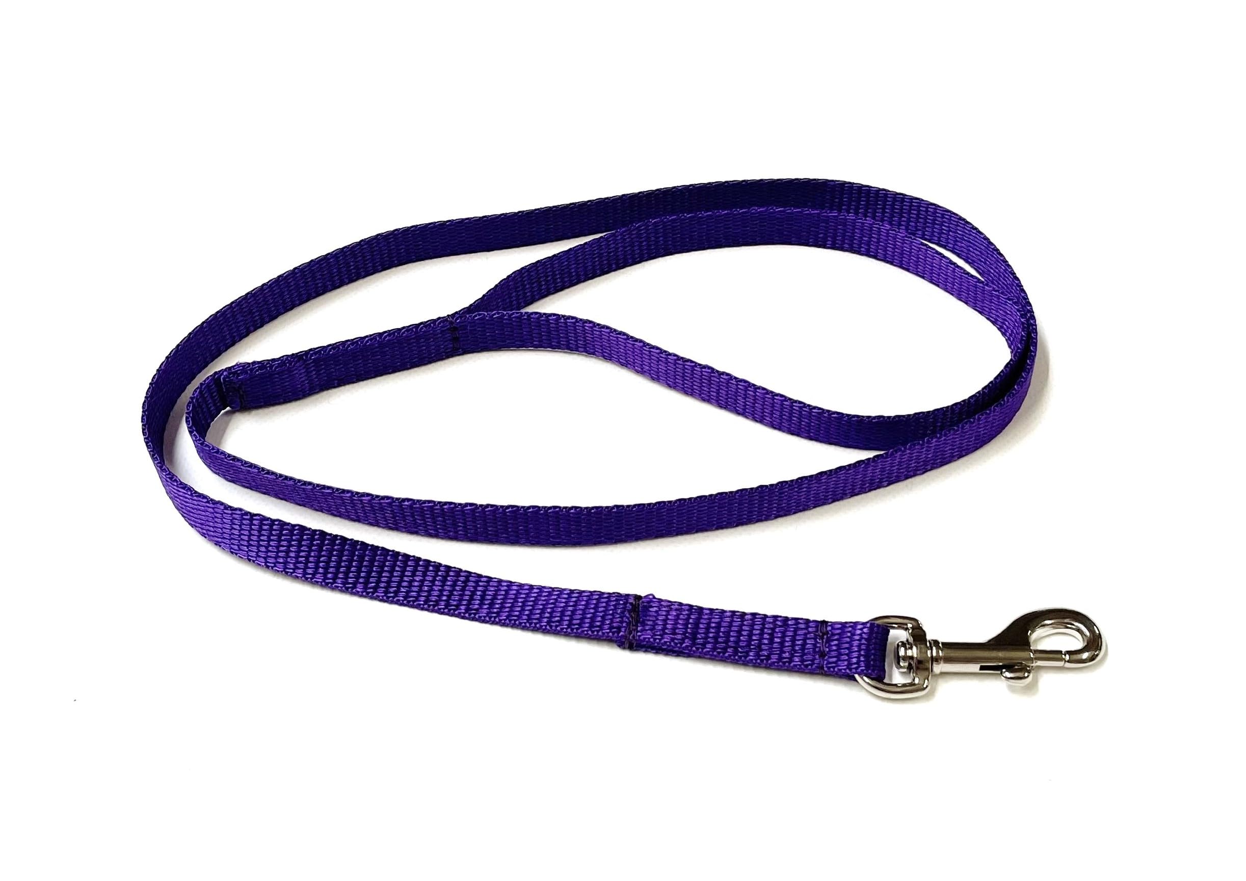 Dog Training Lead Small Dog Puppy Leash Tracking Recall Obedience Strong 13mm Webbing (Purple, 76 Inches)