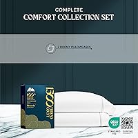 Vista 4 de Mayfair Linen Fundas de Almohada Premium de Algodón Egipcio Tamaño Estándar/Queen Juego de 4 - Fundas de Almohada de Algodón de Lujo de 1500 Cuenta