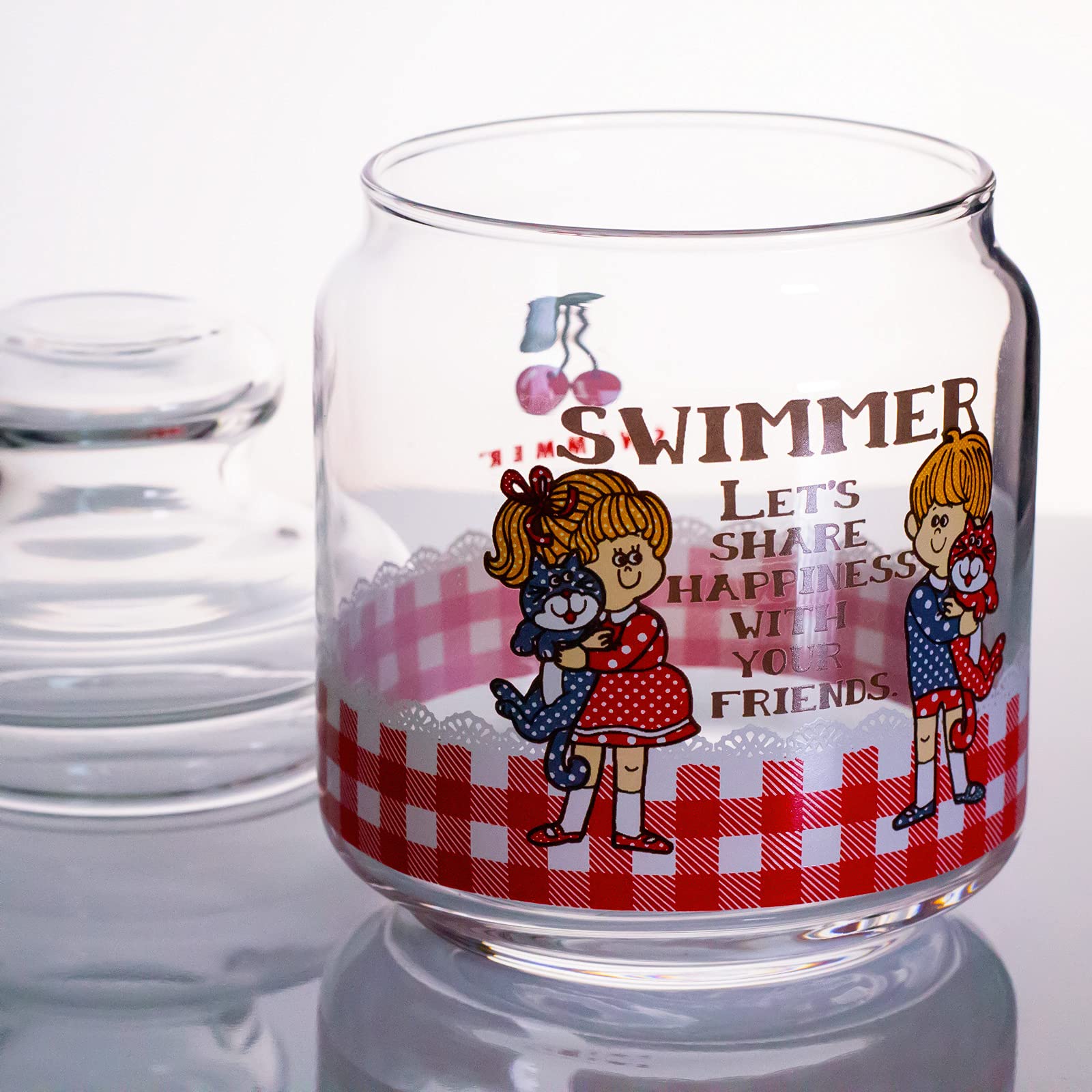 Amazon｜サンアート 「 SWIMMER 」 ガラス 保存容器 キャニスター