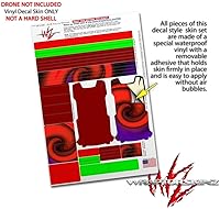 Vista 4 de Skin Decal Wrap 2 Pack para DJI Ryze Tello Drone Solids Collection rojo oscuro dron no incluido