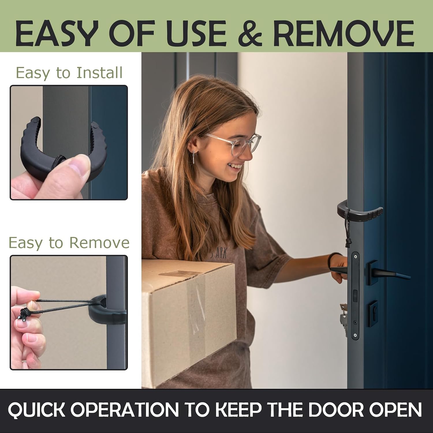10 Pack First Responder Door Stops, Tactical Door Jam for Law Enforcement, Police, EMS, Firefighters, Security – Black Door Stopper Wedges