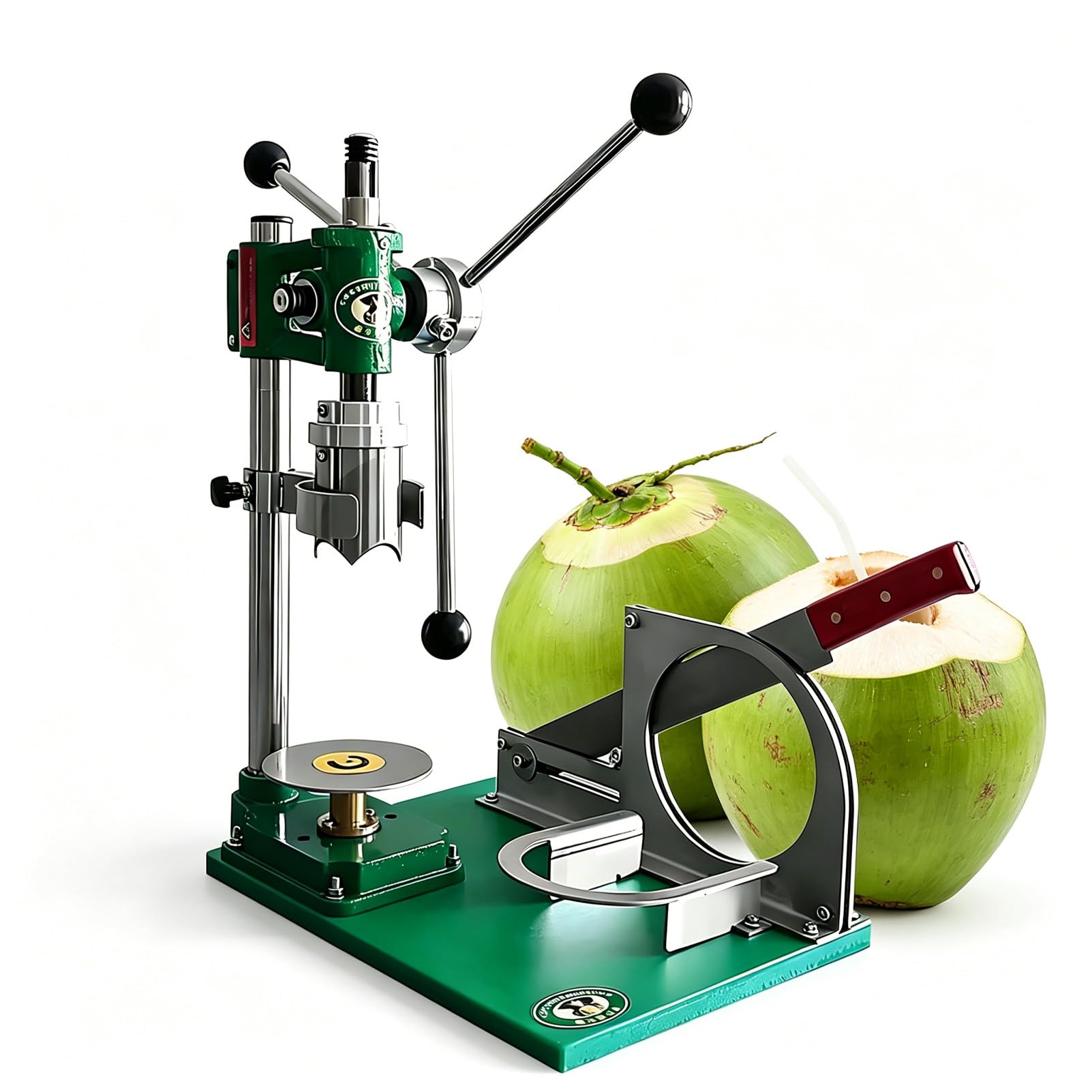 DNEPEI Commercial Grade Coconut Hole Puncher, Heavy Duty Stainless Steel Manual Coconut Peeler, Labor-Saving Handle for High Volume Use in Restaurants & Bars IT-MCP3