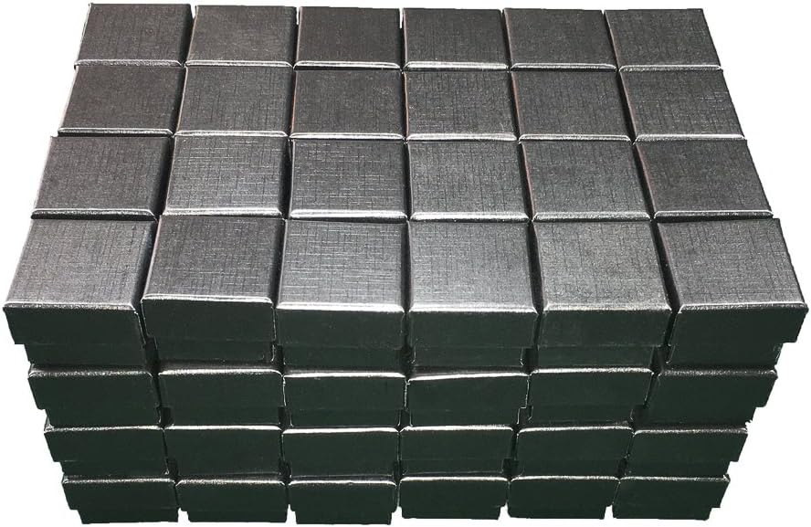 Marimor Jewelry Black Ring Gift Box With Foam and Velvet Insert Wholesale Pack Of (96)