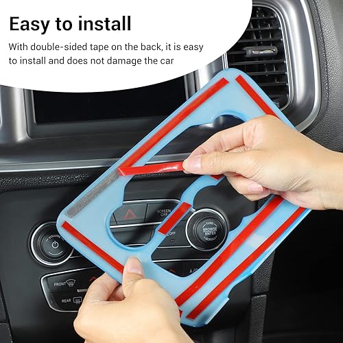 Vista 52 de Voodonala Para cargador de radio AC CD interruptor panel de ajuste para Dodge Charger 2015-2019, ABS rosa 1 unidad Rosa/Rebel Fun.