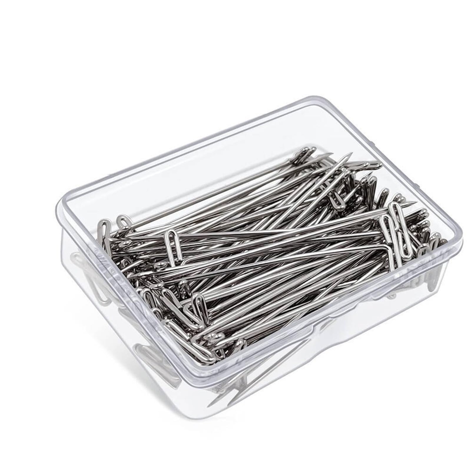T Pins 100pcs Long T Pins Silver Wig For Wigs Making/Display On Mannequin Canvas Head 38/51mm Needle Salon Styling Tools ﻿(51mm 50pcs)