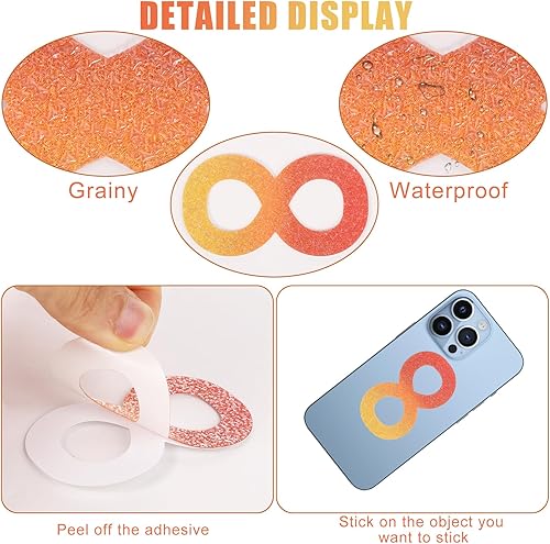 Miniatura 3 de 50 calcomanías para aliviar la ansiedad, tiras calmantes texturizadas, tiras adhesivas sensoriales para teléfono, botella de agua, escritorio,