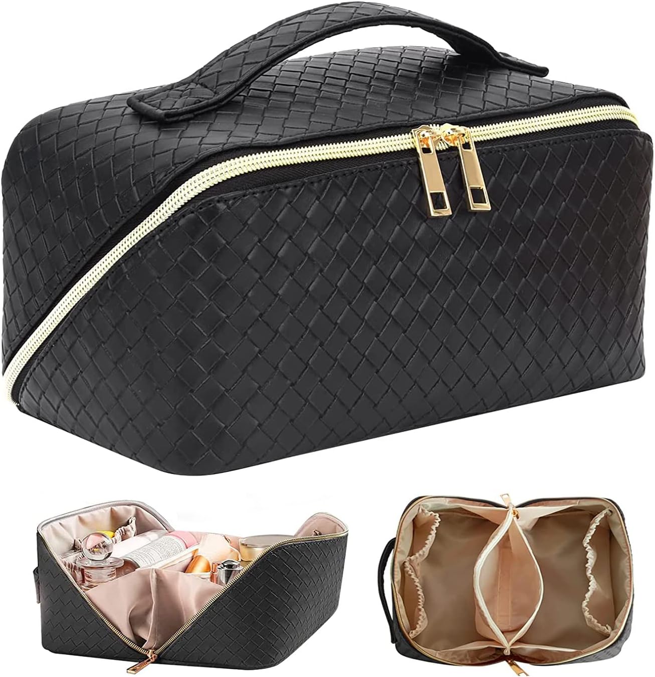 Upgraded Large Capacity Makeup Bag Travel Cosmetic Bag