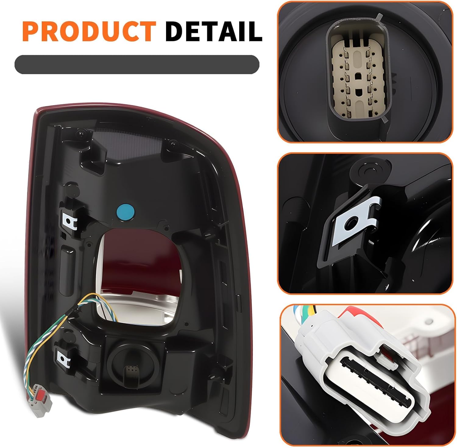 Tail Light Assembly W/Blind Spot Compatible with 2019-2023 Ram 2500 3500 Rear Brake Lamps Red Trim Left Side 68361721AH CH2800223 (Module Not Included) (Left)