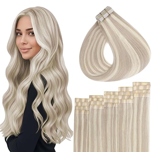 Miniatura 40 de Full Shine Invisi Edge - Extensiones de cabello con cinta adhesiva invisible de 36 cm, color 1 negro, máquina Remy, extensiones de cabello humano