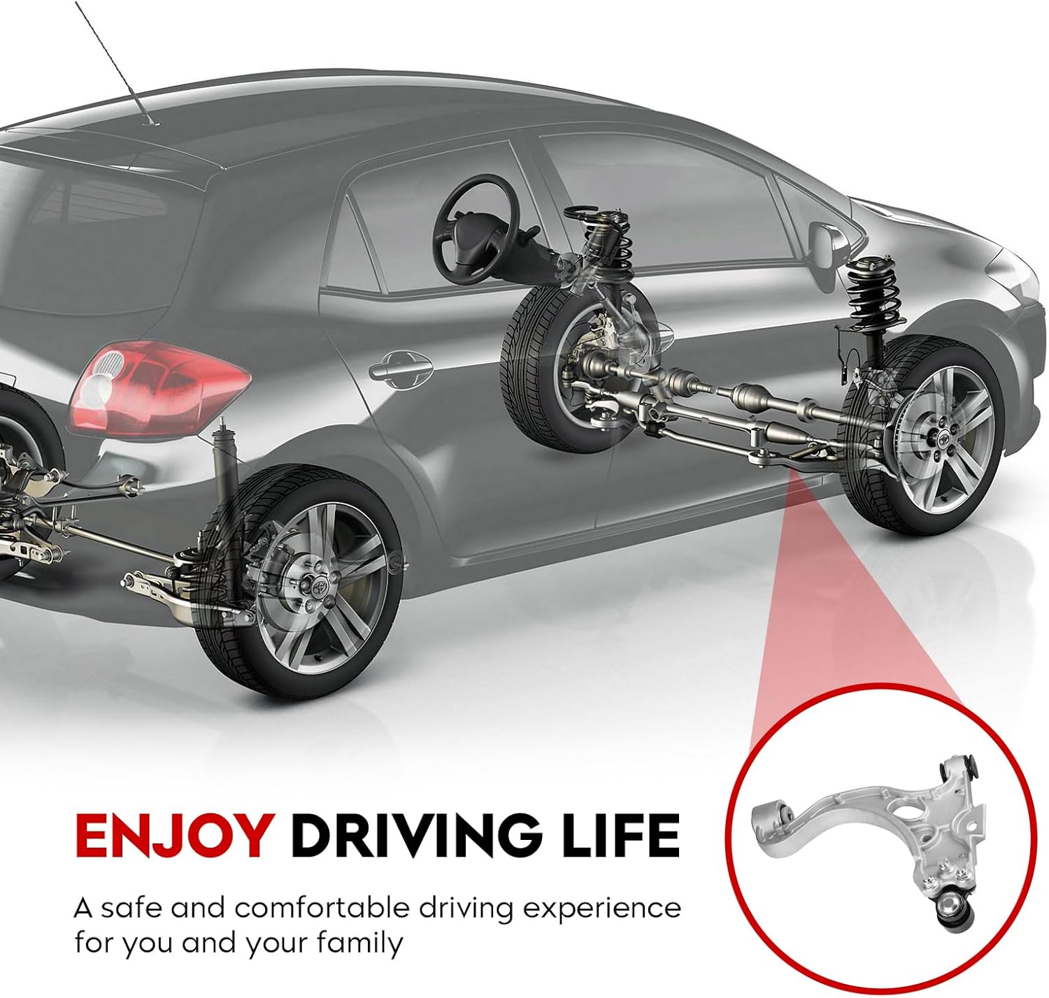 Front Lower Control Arms Suspension Kit Fit for 1998-2005 Buick Park Avenue 1999-2004 Cadillac Seville 2000-2005 DeVille Pontiac Bonneville Lesabre 2001-2003 Oldsmobile Aurora k620291 k620292-6pcs
