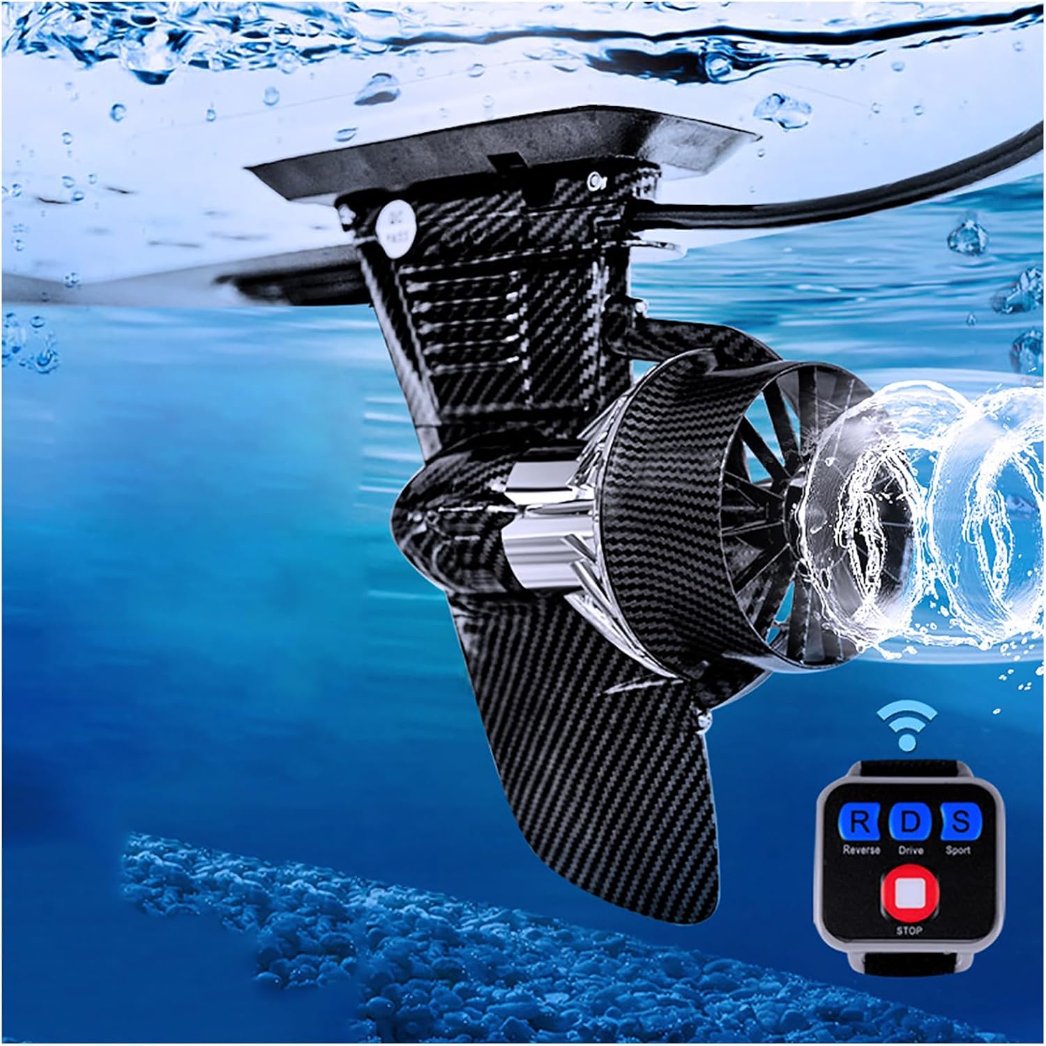 Electric Surfboard Fin, 24V Underwater Thruster, Adjustable