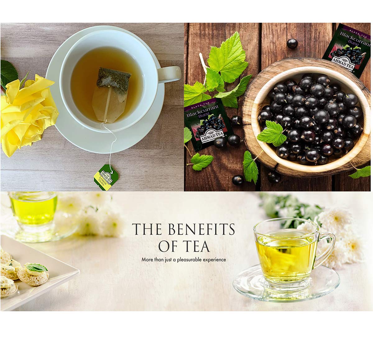 Ahmad Tea - Favorite Tea Bags Sampler Assortment Box - 60 Count - Variety Tea Bags in Gift Box - Gift for Family, Friends, Coworkers - English Breakfast, English Afternoon, Green : Grocery & Gourmet Food