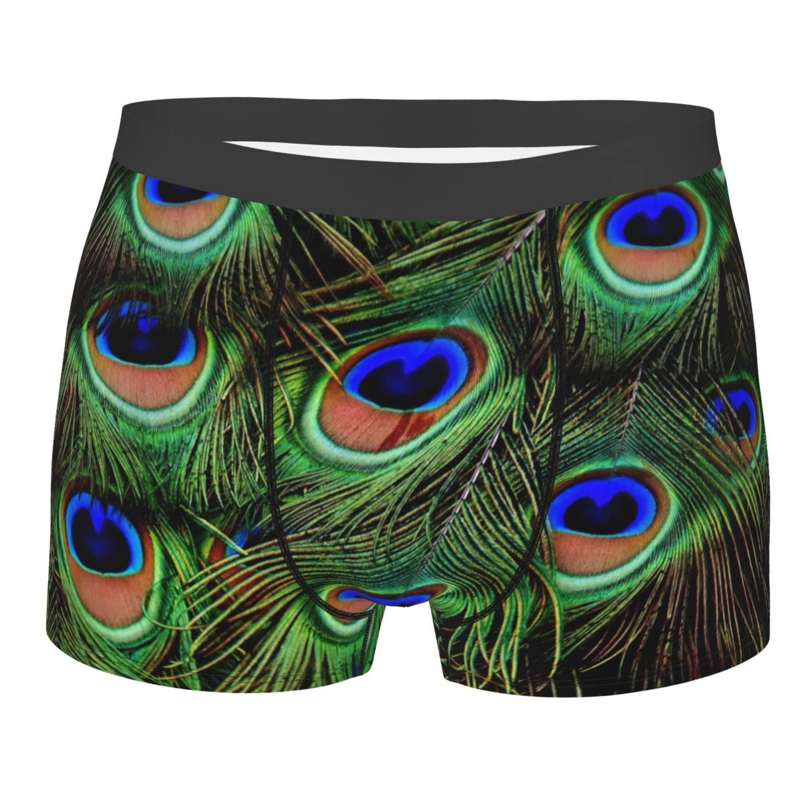 SMAZDFXX Mens Peacock Underwear Stretch Boxer Brief