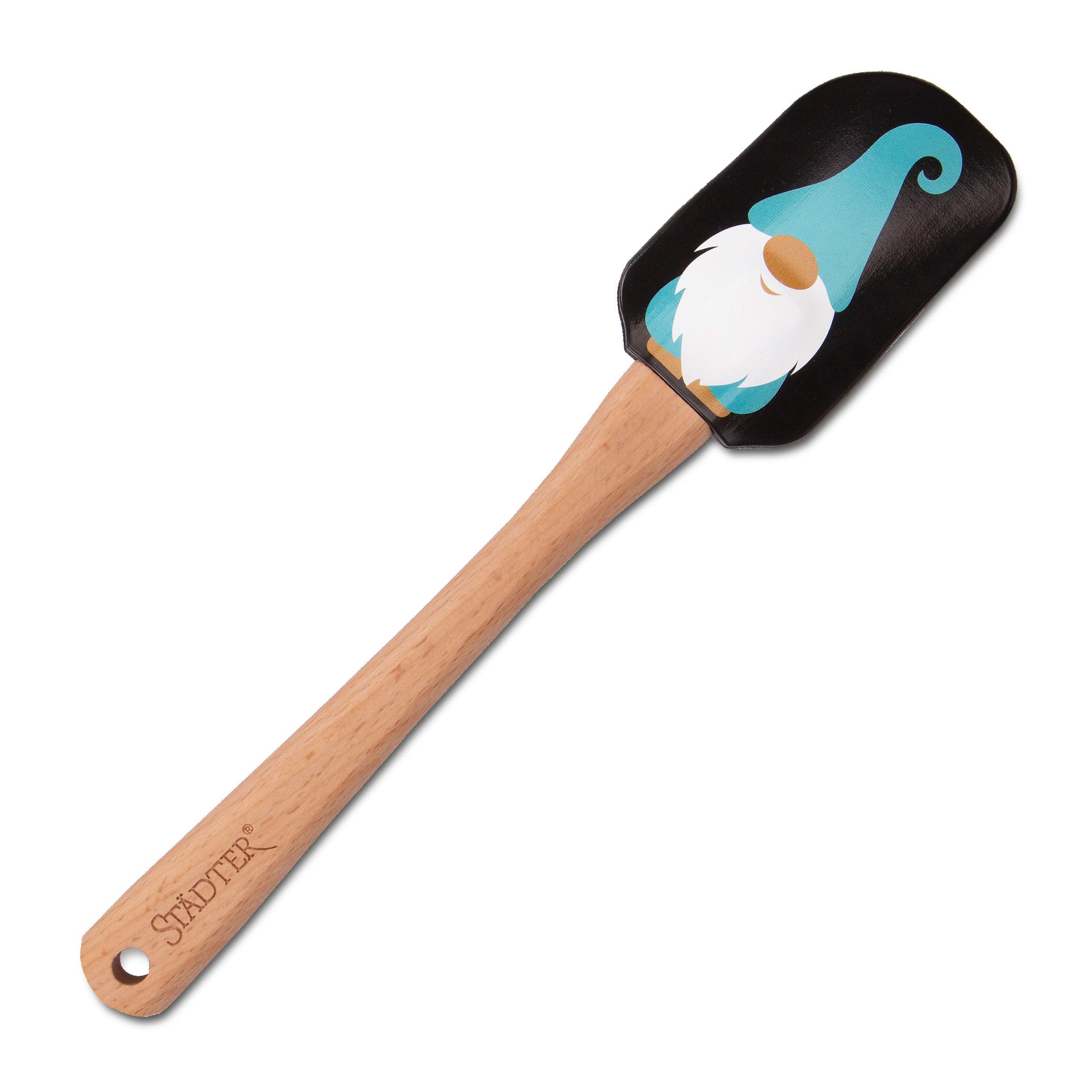 Spatule lutin en bois et silicone STÄDTER 25 cm noir pour pâtisserie