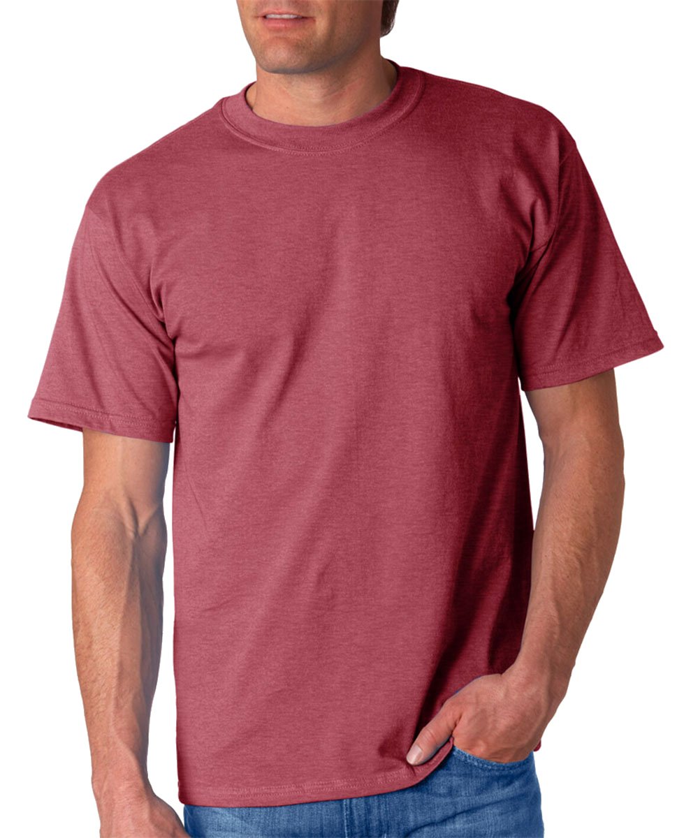 Gildan Mens Ultra Cotton Short Sleeve T-Shirt (2XL) (Heather Cardinal)