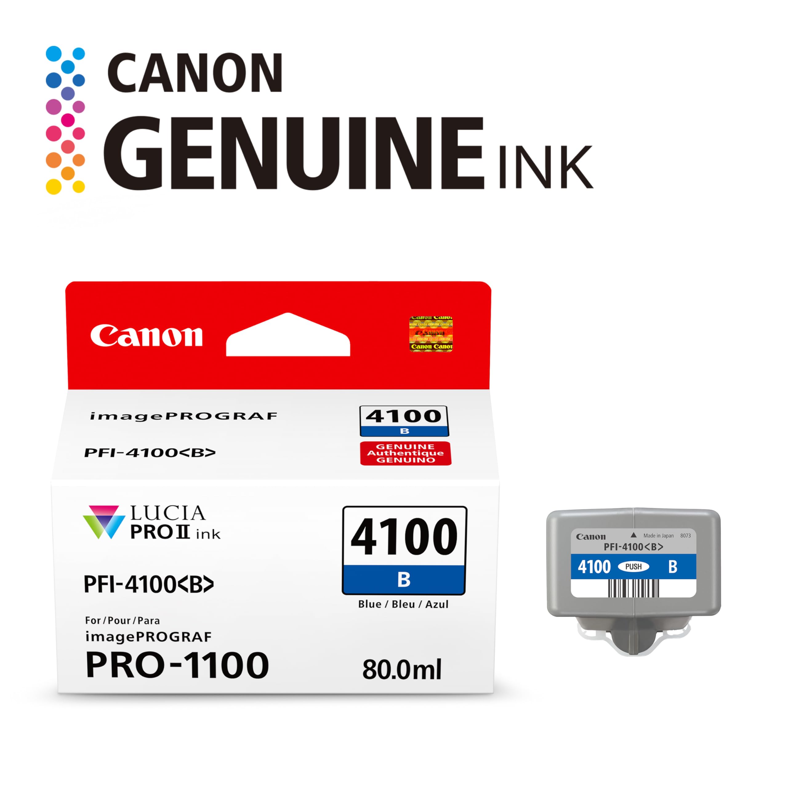 Amazon.co.jp: Canon PFI-4100 純正ブルーインクタンク