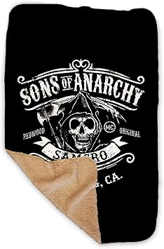 FX Sons of Anarchy Charming Sherpa Blanket - Officially Licensed - 50" x 60"