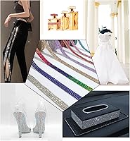 Vista 7 de 6 rollos de cinta autoadhesiva con diamantes de imitación de diamantes de imitación, cinta adhesiva para manualidades con diamantes de imitación