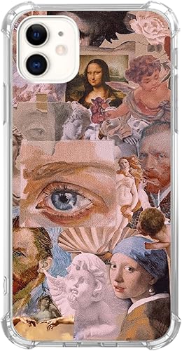 Miniatura 10 de Funda de collage de periódicos estéticos marrón compatible con iPhone 11, con citas hippies trippy estilo de vida para iPhone 11 para adolescentes,